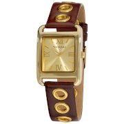  Vernier Women's VNR11107BR Metal Rivets along Strap Watch