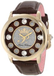 Paris Hilton Women's PH.13181JSG/12 Fame Pave Glitter Brown Leather Watch