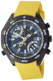 Timex Men's Expedition T49796 Yellow Resin Quartz Watch with Black Dial