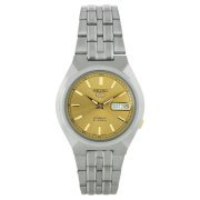 Seiko Men's SNK303K Stainless Steel Analog with Gold Dial Watch