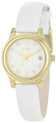 Timex Women's T2N4499J Updated Dress Swarovski Crystals on White Dial Watch