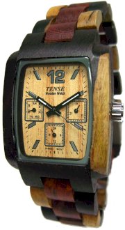 Tense Inlaid Natural Wood Sandalwood Watch 3 Multi-Eye Mens J8302IDM