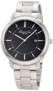 Kenneth Cole New York Men's KC3907 Cyber Round Black Bracelet Date Watch