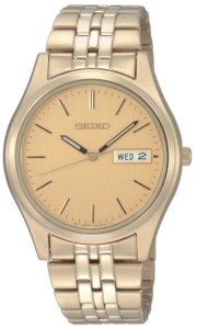 Seiko Men's SGGA56 Dress Gold-Tone Champagne Dial Watch