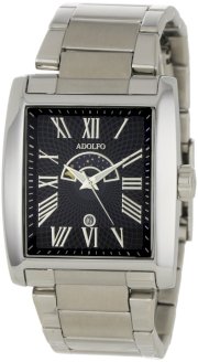 Adolfo Men's 31018A Moon Phase Tank Watch