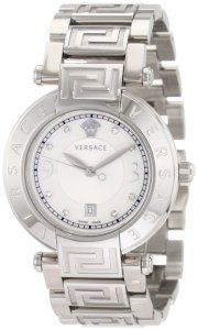 Versace Women's 68Q99SD498 S099 Reve 3 H Steel Bracelet White Mother-Of-Pearl Diamond Watch