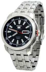 Seiko Men's SNZH63 Seiko 5 Automatic Black Dial Stainless Steel Watch