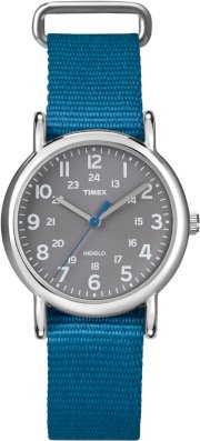 Timex Women's T2N913KW Weekender Mid Size Blue Watch