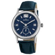 Grovana Men's 1725.1535 Big Date Big Date Blue Leather Strap Quartz Watch