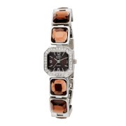 Golden Classic Women's 2130-Brwn "Glimmer Rock" Brown Crystal Sparkle Watch