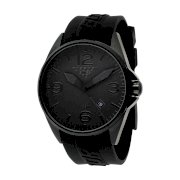 Torgoen Swiss Men's T10302 Black Phantom Dial 3-Hand Analog Rubber Strap Watch