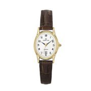 Certus Women's 646545 Oval Brown Calfskin Date Quartz Watch