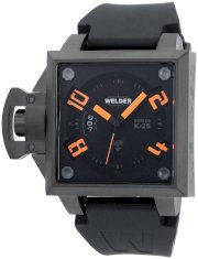Welder Men's K25B-4500 K25B Analog Black Ion-Plated Stainless Steel Square Watch