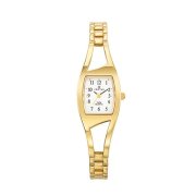 Certus Women's 620958 Tonneau Gold Tone Brass Bracelet White Dial Watch