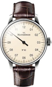 MeisterSinger No 02 AM6603 Watch with one single hand for Him Classic Design