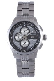 Rudiger Men's R4000-04-001B Zwickau Multi-Function Silver Dial Tachymeter Watch