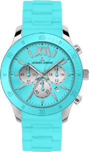 Jacques Lemans Men's 1-1586L Rome Sports Sport Analog Chronograph with Silicone Strap Watch