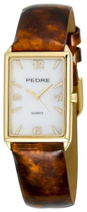 Pedre Women's 6004GX Gold-Tone with Tortoise Patent Leather Strap Watch