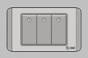 Công tắc ba 2 chiều có đèn Led SINO S68DGMN3