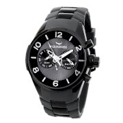  Aquaswiss TR805028 Trax Man's Watch Black Ion Stainless Steel Day and Date military Time