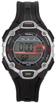 Tekday Kids' 653499 Digital Black Plastic Chronograph Sport Alarm Watch