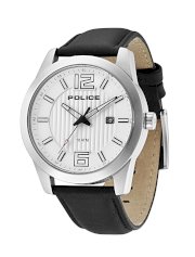 Police Men's PL-13406JS/04 Trophy Stainless-Steel Leather Date Watch