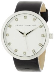  French Connection Women's FC1006GR Stainless Steel Grey Leather Strap Watch