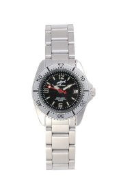 Chris Benz One Lady Black - Silver MB Wristwatch for Her Diving Watch