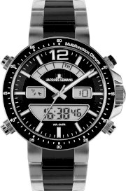 Jacques Lemans Men's 1-1714A Milano Sport Analog with Analog-Digital Display and Ceramic Watch