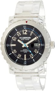 K&Bros Men's 9407-2 Ice-Time Maxi Blue Dial Watch