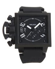 Welder Men's K25B-4703 K25B Chronograph Black Ion-Plated Stainless Steel Square Watch