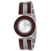 Golden Classic Women's 2132 Brown Color Time Enameled Brown Round Bezel Watch