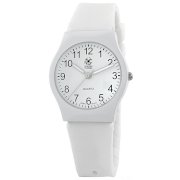 Golden Classic Women's 8127-White "Classic Jelly" Bright Rubber Strap Watch