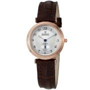 Grovana Ladies Silver Dial Brown Leather Strap Quartz Watch 3276.1562