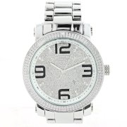 Luxurman Mens Diamond Watch 0.12 ct