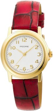 Pedre Women's 0231GX Gold-Tone with Antique Rose Strap Watch