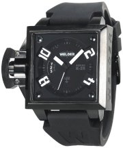 Welder Men's K25-4103 K25 Analog Black Ion-Plated Stainless Steel Square Watch