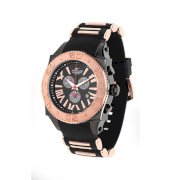  Aquaswiss Chronograph Swiss Quartz Large 50 MM Watch Orange Dial Stainless Steel Rose Gold Bezel Day Date #62XG0152