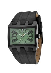 Police Men's PL-13420JSB/05B Dimension Rectangle Green Crystal Watch