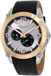 Pierre Petit Men's P-804B Serie Le Mans Automatic Rose-Gold PVD Genuine Leather Watch