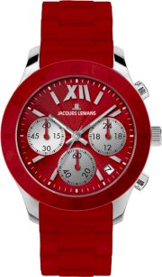 Jacques Lemans Jacques Lemans Women's 1-1587D Rome Sports Sport Analog Chronograph with Silicone Strap Watch