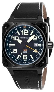 Torgoen Swiss Men's T26101 T26 GMT Black Ion-Plated Aviation Watch