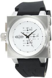 Men's K26 Stainless Steel Case White Dial Black Rubber Strap Chronograph Interchangeable Filters