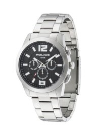 Police Men's PL-13399JS/02M Trophy Brushed And Polished Day Date Watch