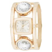 Golden Classic Women's 2126 Gold "Evening News" Gold-Tone Circular Trendy Watch