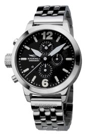  Haemmer Men's HC45-26 Giants Titanium Ion-Plating Chrono Burgundy Dial Watch