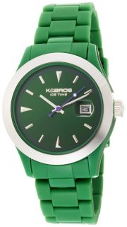 K&Bros  Unisex 9541-4 Ice-Time Full Color Green Watch