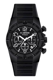 K&Bros  Men's 9480-1 Ice Time Pu Chrono Watch