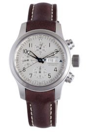 Fortis Men's 635.10.12 L.16 B-42 Pilot Professional Automatic Beige Dial Chronograph Date Leather Watch