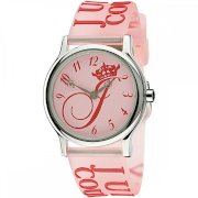 Juicy Couture Ladies Pink Rubber Strapped Watch 1900369